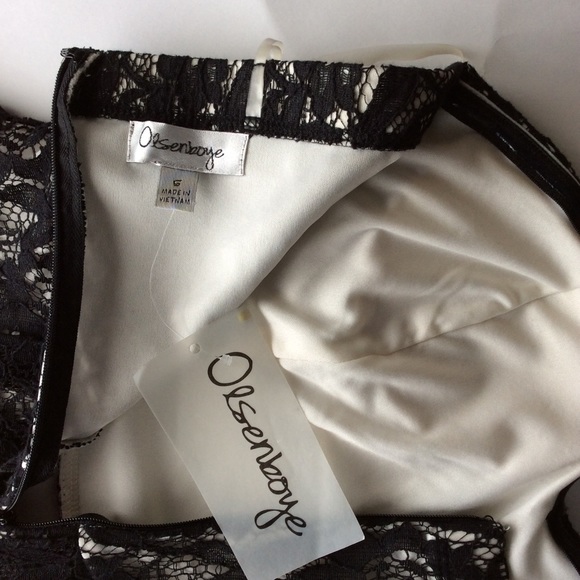 Olsenboye strapless black lace dress. Size S. NWT - Picture 4 of 7